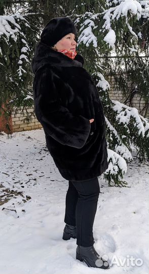 Шапка берет норковая женская 58-59