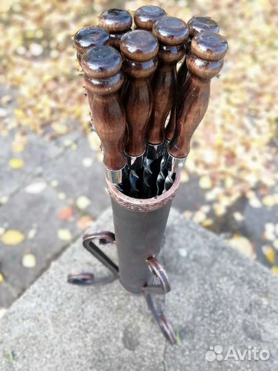 Шампура с кованой подставкой