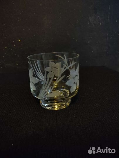 Бокал хрустальный с цветами СССР