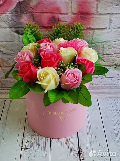 Букет из мыльных роз