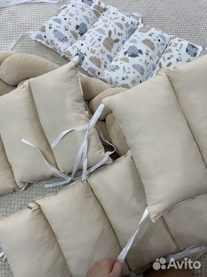 Бортики и коса в детскую кроватку