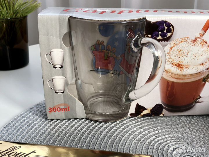 Кружки 2 шт. Новый набор. Стекло 0,3 л