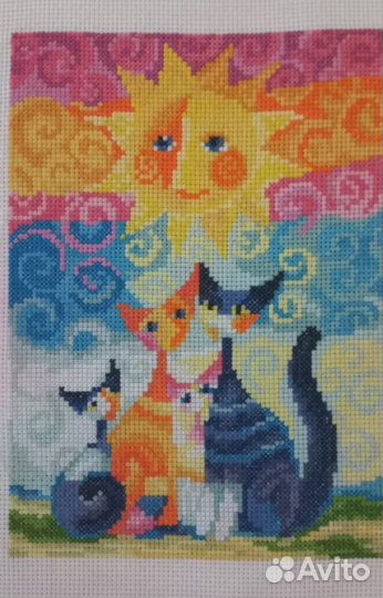 Вышитые картины без рамки