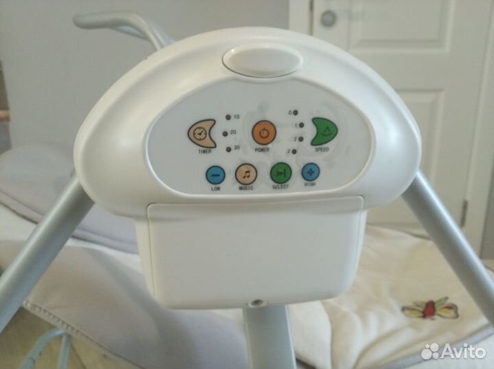 Детские музыкальные электро качели, шезлонг