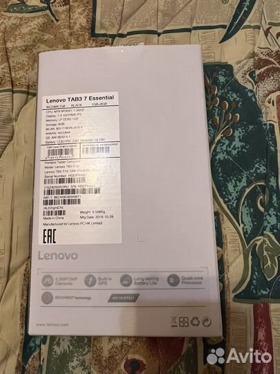 Планшет Lenovo tab3 7