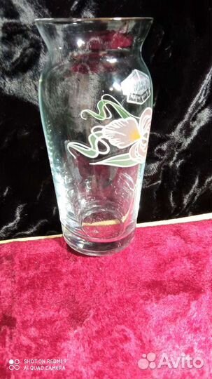 Вазочка декоративная. Чешское стекло