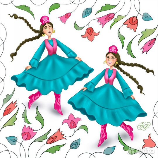 Иллюстрации, стикеры, открытки