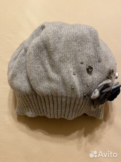 Шапка-берет (зимняя) для девочки р. 54-58