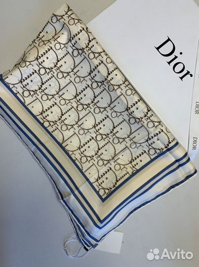 Платок Dior 90*90 cm ручной подгиб