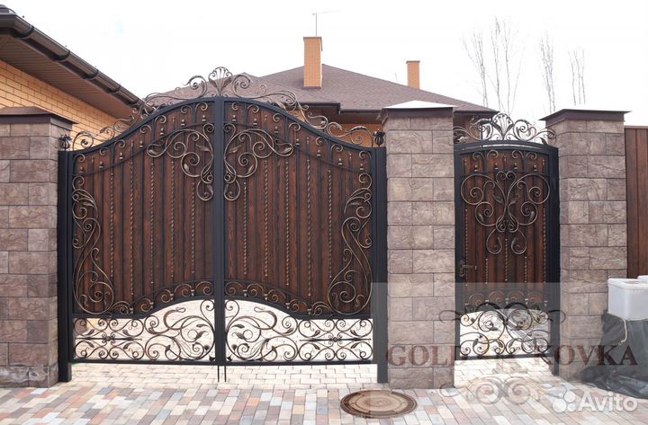 Кованные ворота под ключ