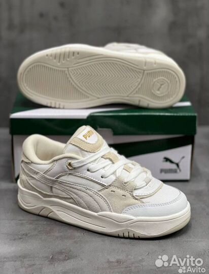 Кроссовки puma 180 белые бежевве