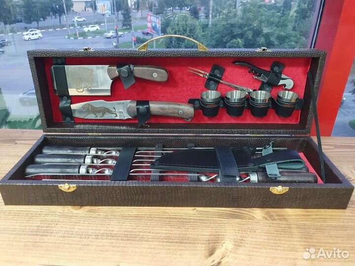 Шашлычный набор #10 Кизляр коричневый