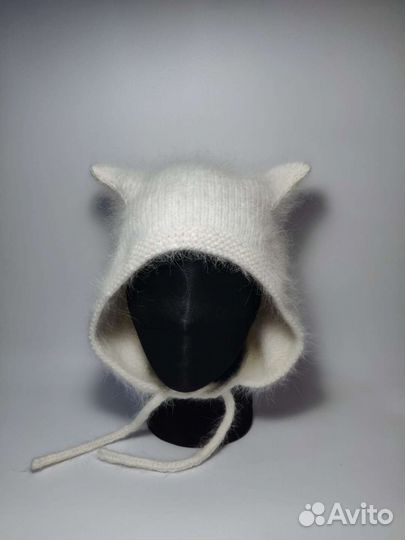 Чепчик с ушками женская