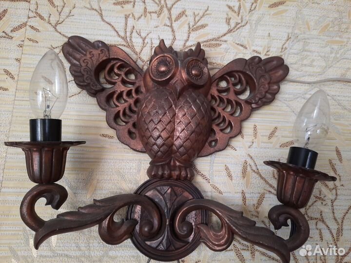 Сова - бра, металл. СССР