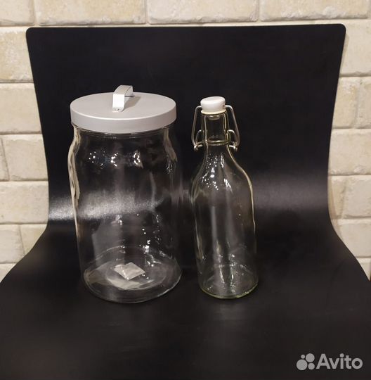 IKEA: банка Буркен 2,2л, бутылка Коркен 0,5л