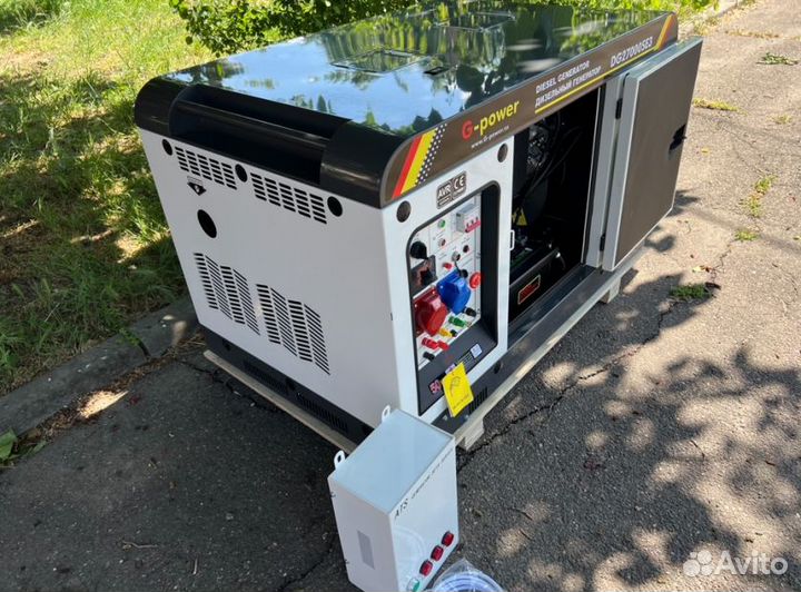 Электростанция дизельная 10 кВт g-power DG11000S3