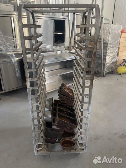 Тележка шпилька для подносов и хлеба