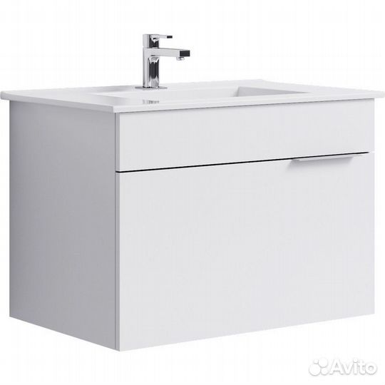 Тумба с раковиной Aqwella Brig 75 подвесная, белая