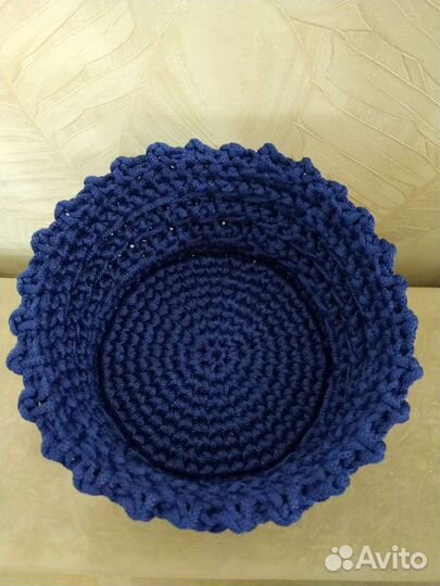 Вязаная корзинка