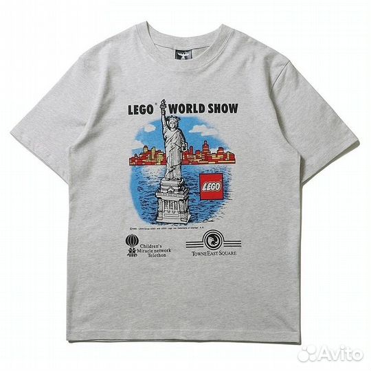 Футболка Town East x lego серая