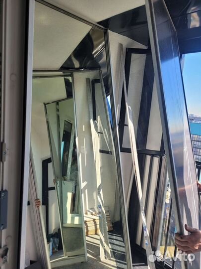 Зеркальные двери для шкафа купе бу