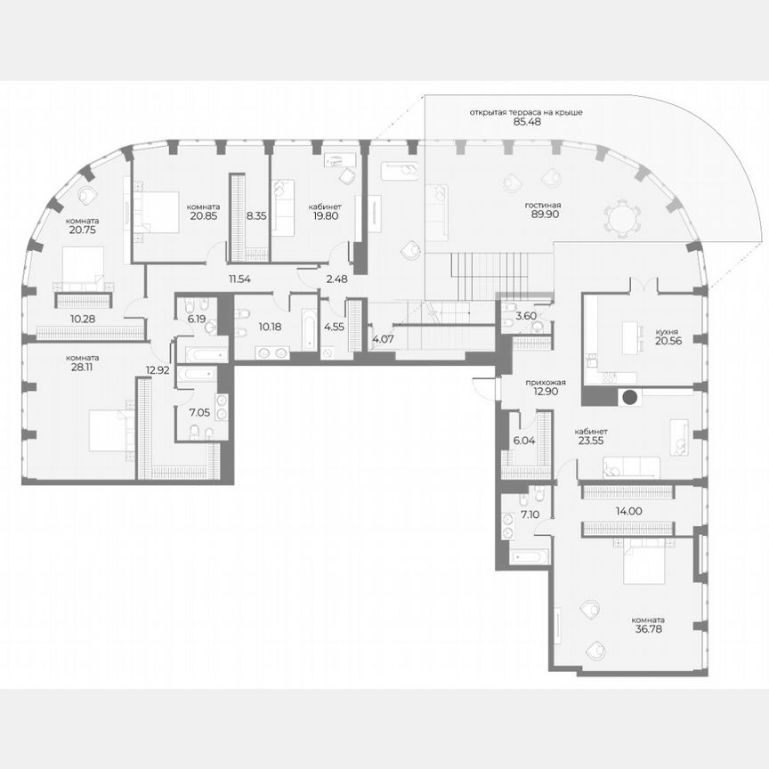 6-к. апартаменты, 415,7 м², 20/20 эт.