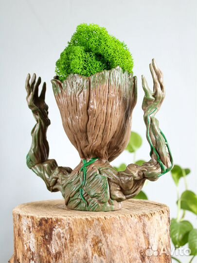 Декоративное кашпо/ горшок для цветов, суккулентов