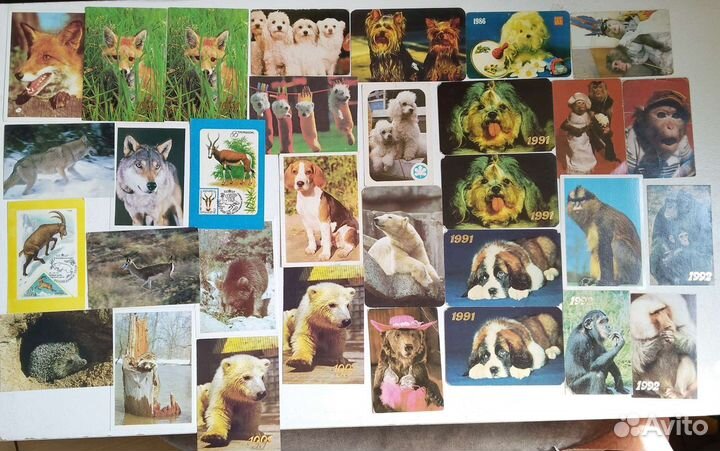 Карманные календарики СССР (ретро) больше 100 шт