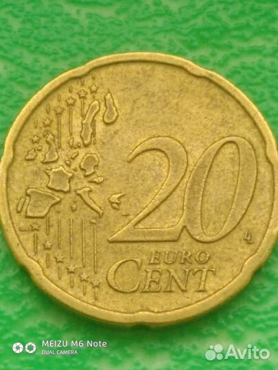 Все те же евроценты :20-франция.1999г