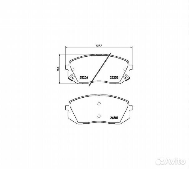 Колодки тормозные hyundai ix35 10/ i40