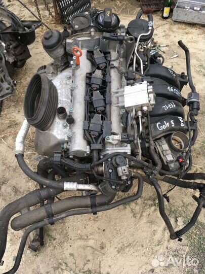 Двигатель Golf V 1.6fsi Гольф 5 BAG, BLF, BLP
