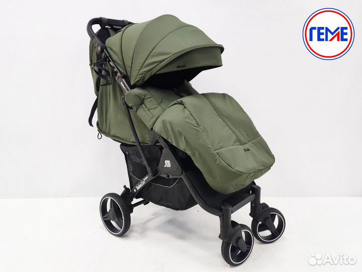 Детская прогулочная коляска Baballo, в зеленом цве