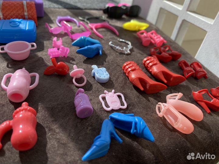 Аксессуары для барби куклы туфли украшения коляска