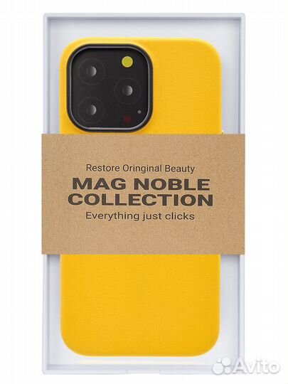 Чехол MagSafe iPhone 15 Pro Mag Noble-Жёлтый