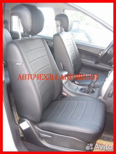 Чехлы Автопилот Ssangyong Kyron из экокожи чёрные