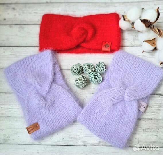 Повязка на голову из пуха норки