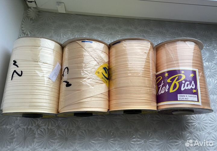 Косая бейка атласная