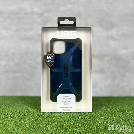 Чехол UAG Plasma для iPhone 13 синий царапины