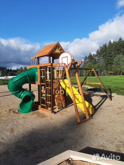 Игровые деревянные площадки для детей
