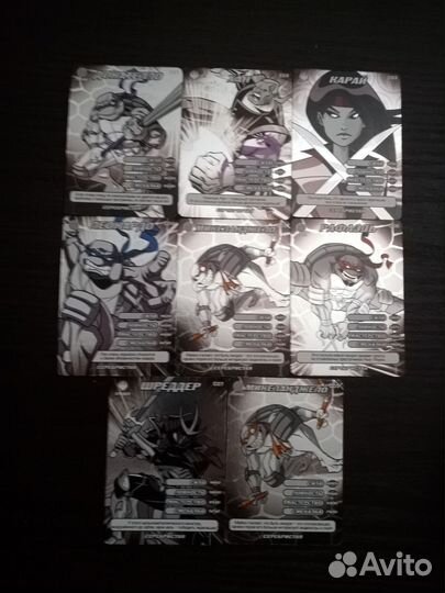 Серебряные карточки Черепашки ниндзя воины тени