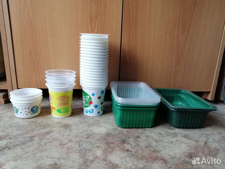 Контейнеры и стаканчики для рассады