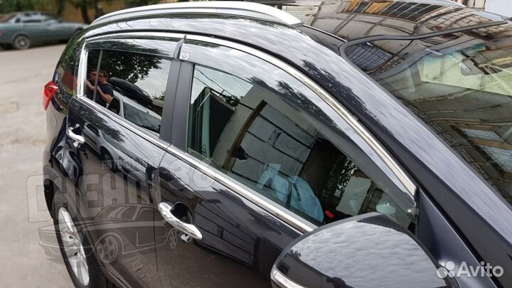 Дефлекторы окон Alvi c хромом Kia Sportage 4