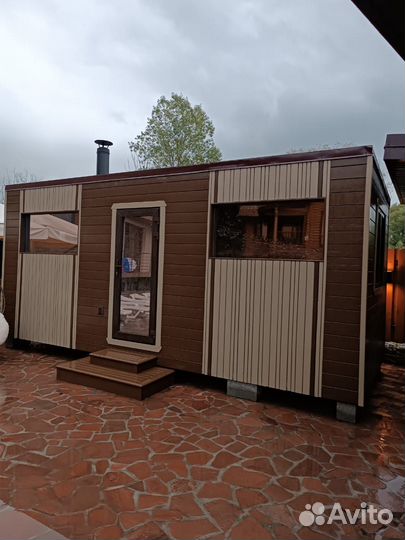 Каркасная баня Дипломат 6х2,4