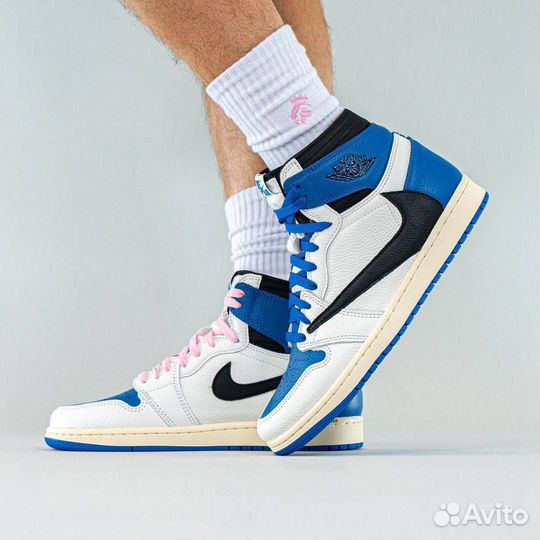 Кроссовки Air Jordan 1 Travis Scott Fragment