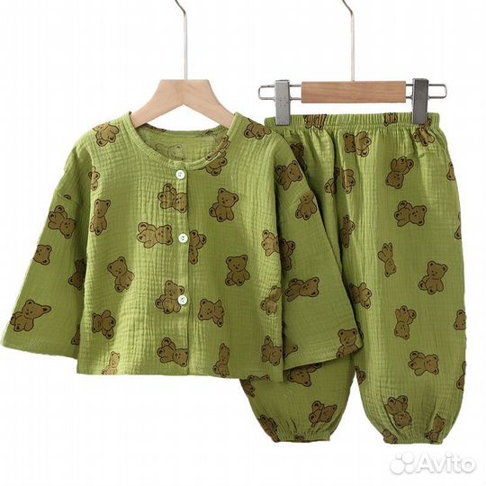 Пижама детская муслин новая 80-130