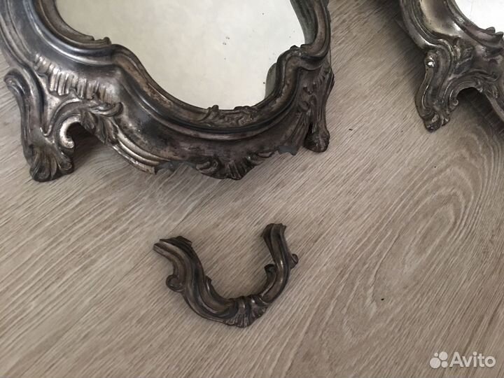 Поднос (пара) старинный зеркальный