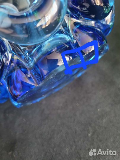 Конфетница, цветное стекло СССР