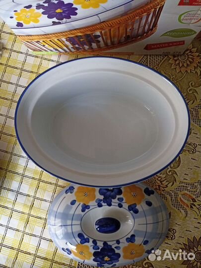 Кастрюля жаропрочная керамическая