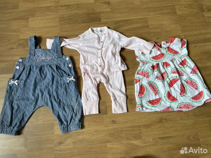 Пакет одежды на девочку 62-68-74