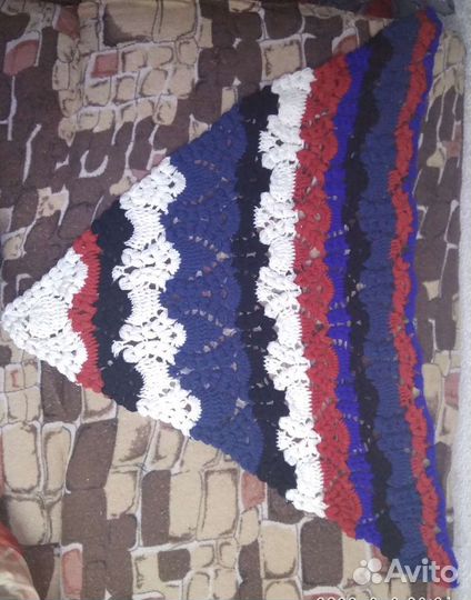 Пончо (шаль) платок, ручной работы